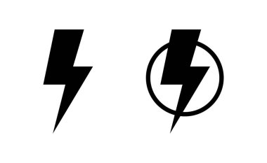 Web ve mobil uygulama için şimşek simgesi vektörü. Elektrik işareti ve sembol. Güç simgesi. enerji işareti