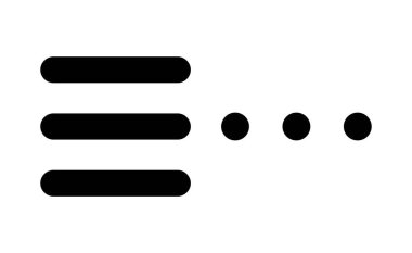 Web ve mobil uygulama için menü simgesi vektörü. Web menü işareti ve sembol. Hamburger menüsü sembolü