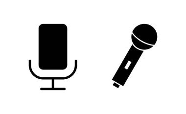Web ve mobil uygulama için mikrofon simgesi vektörü. Karaoke işareti ve sembol