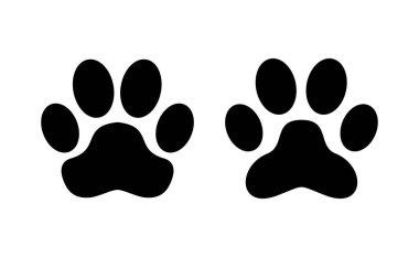 Web ve mobil uygulama için Paw simgesi vektörü. Pençe izi ve sembol. köpek ya da kedi pençesi