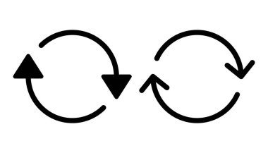 Web ve mobil uygulama için ikon vektörünü tazele. İşareti ve sembolü yeniden yükle. Simgeyi güncelle.