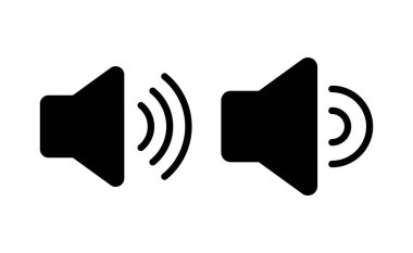 Web ve mobil uygulama için ikon vektörü. Ses düzeyi ve sembol. Hoparlör ikonu. ses sembolü