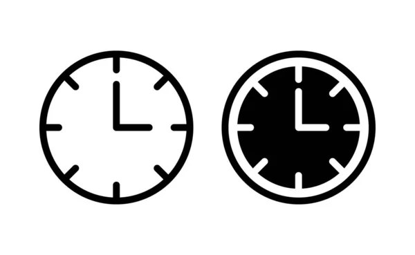 Clock Icon Vector Web Mobile App Time Sign Symbol Watch — 스톡 벡터