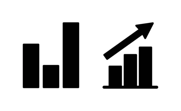 Growing Graph Icon Vector Web Mobile App Chart Sign Symbol — Stockvektor
