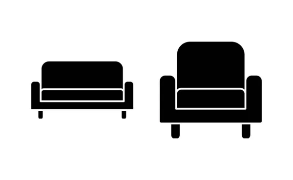 Sofa Icon Vector Web Mobile App Sofa Sign Symbol Furniture — Stock Vector