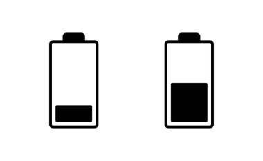 Battery icon vector for web and mobile app. battery charging sign and symbol. battery charge level