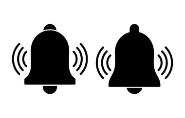 Web ve mobil uygulama için çan simgesi vektörü. Web sitesi tasarımı için uyarı işareti ve sembol