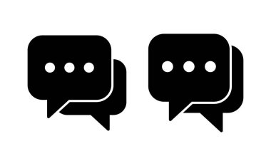 Chat icon vector for web and mobile app. speech bubble sign and symbol. comment icon. message