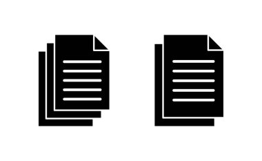Document icon vector for web and mobile app. Paper sign and symbol. File Icon