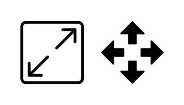 Fullscreen Icon vector for web and mobile app. Expand to full screen sign and symbol. Arrows symbol