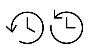 Web ve mobil uygulama için geçmiş simgesi vektörü. Son olay geçmişi işareti ve simgesi