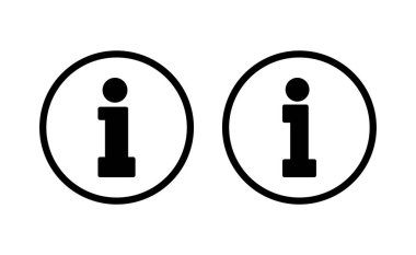 Web ve mobil uygulama için bilgi simgesi vektörü. İmza ve sembol hakkında. Faq simgesi