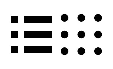 Web ve mobil uygulama için menü simgesi vektörü. Web menü işareti ve sembol. Hamburger menüsü sembolü