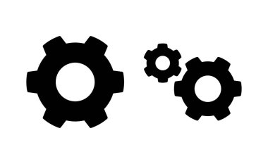 Web ve mobil uygulama için simge vektörü ayarlanıyor. İşaret ayarları ve sembol. Vites İşareti