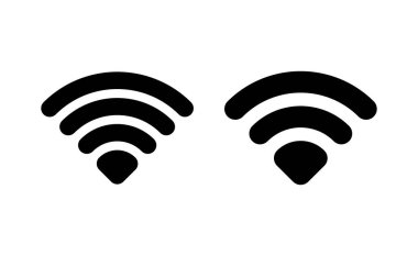 Web ve mobil uygulama için Wifi simgesi vektörü. İşaret işareti ve sembol. Kablosuz simge
