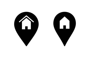 Address icon vector for web and mobile app. home location sign and symbol. pinpoint