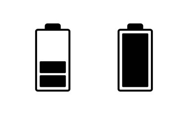Battery icon vector for web and mobile app. battery charging sign and symbol. battery charge level