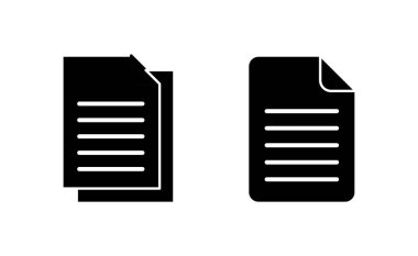Document icon vector for web and mobile app. Paper sign and symbol. File Icon