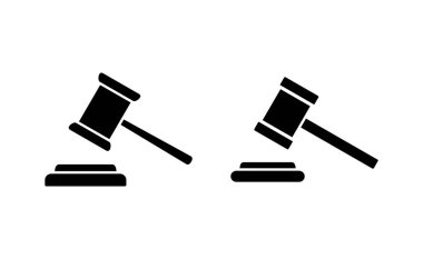 Gavel icon vector for web and mobile app. judge gavel sign and symbol. law icon. auction hammer