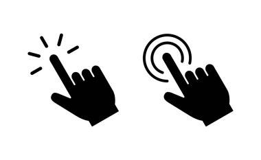Hand click icon vector for web and mobile app. pointer sign and symbol. hand cursor icon