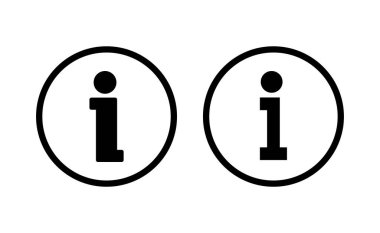 Web ve mobil uygulama için bilgi simgesi vektörü. İmza ve sembol hakkında. Faq simgesi