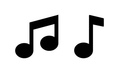 Web ve mobil uygulama için müzik simgesi vektörü. nota işareti ve sembol