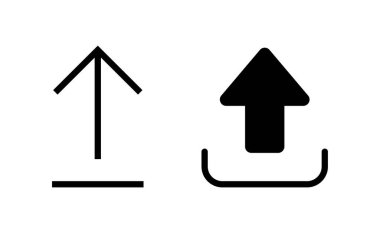 Web ve mobil uygulama için simge vektörü yükle. veri işareti ve sembolü yükle