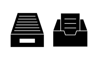 Web ve mobil uygulama için dizin simgesi vektörünü arşivle. Belge vektör simgesi. Depolama simgesini arşivle.