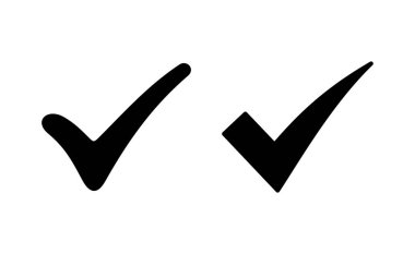 Check mark icon vector for web and mobile app. Tick mark sign and symbol