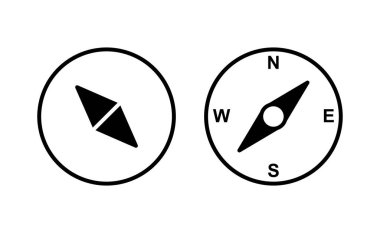Compass icon vector for web and mobile app. arrow compass icon sign and symbol