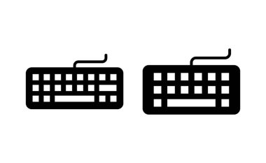 Web ve mobil uygulama için klavye simgesi vektörü. Klavye işareti ve simgesi