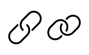 Web ve mobil uygulama için bağlantı simgesi vektörü. Hiper bağlantı zinciri işareti ve sembolü