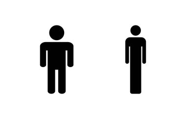 Web ve mobil uygulama için insan simgesi vektörü. Erkek işareti ve sembol. insan sembolü
