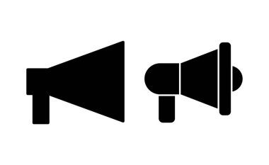 Web ve mobil uygulama için megafon simgesi vektörü. Hoparlör işareti ve sembol