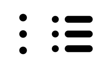 Web ve mobil uygulama için menü simgesi vektörü. Web menü işareti ve sembol. Hamburger menüsü sembolü