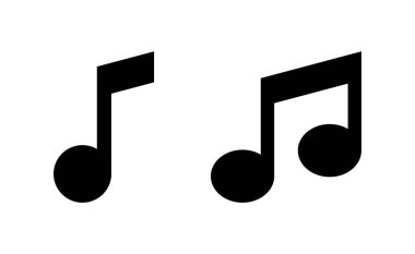 Web ve mobil uygulama için müzik simgesi vektörü. nota işareti ve sembol