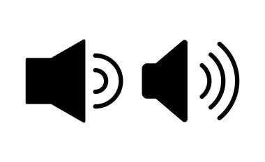 Web ve mobil uygulama için ikon vektörü. Ses düzeyi ve sembol. Hoparlör ikonu. ses sembolü