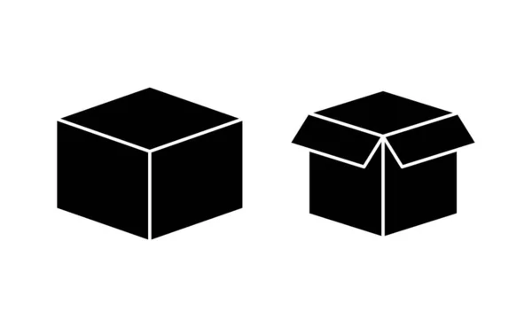 Box Icon Vector Web Mobile App Box Sign Symbol Parcel — Image vectorielle