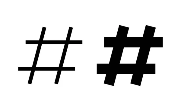 Hashtag Icon Vector Web Mobile App Hashtag Sign Symbol — Archivo Imágenes Vectoriales
