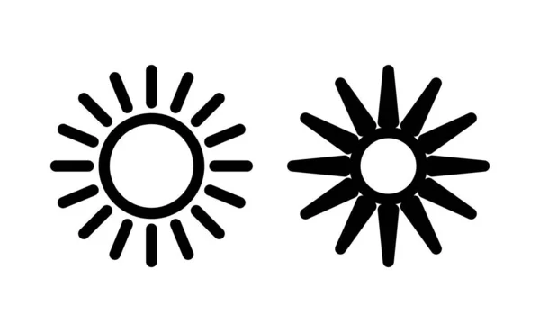 Sun Icon Vektor Für Web Und Mobile App Helligkeitszeichen Und — Stockvektor