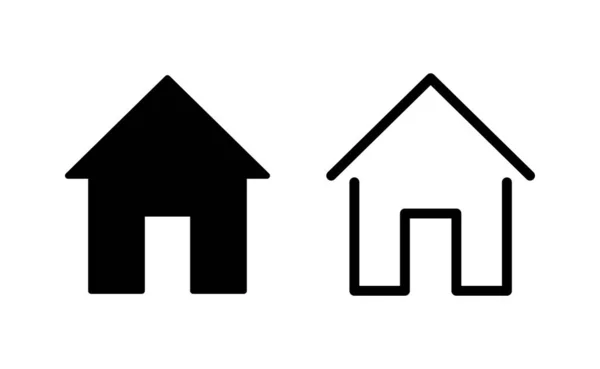 Вектор Значков Дома Веб Мобильного Приложения Знак Дома Символ — стоковый вектор