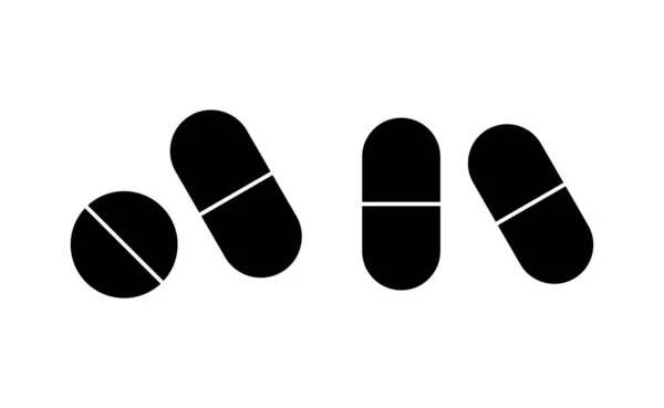 모바일 Pills 아이콘 아이콘 표지와 상징물 — 스톡 벡터