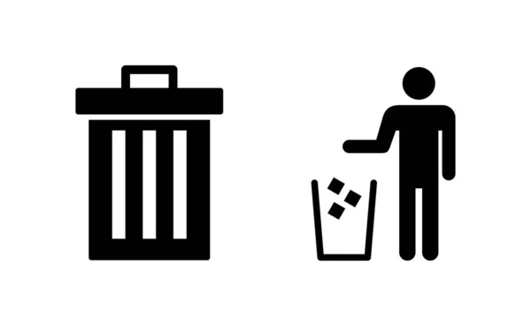 Vetor Ícone Lixo Para Web Aplicativo Móvel Ícone Lata Lixo —  Vetores de Stock