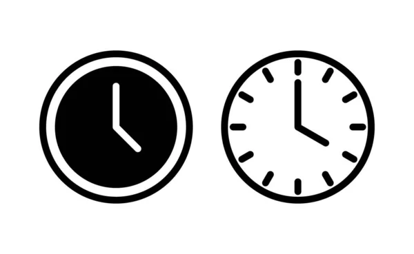 Clock Icon Vector Web Mobile App Time Sign Symbol Watch — Image vectorielle