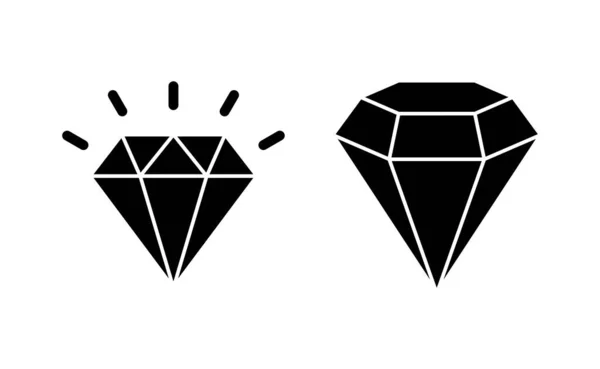 Diamond Icon Vector Web Mobile App Diamond Gems Sign Symbol — Wektor stockowy