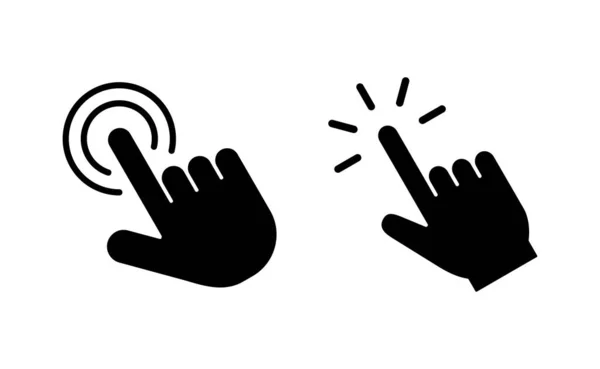 Hand Click Icon Vector Web Mobile App Pointer Sign Symbol — Stock vektor