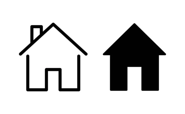 Vettore Icona Della Casa App Web Mobile Home Segno Simbolo — Vettoriale Stock