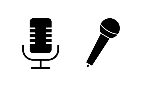 Microphone Icon Vector Web Mobile App Karaoke Sign Symbol — Stock Vector
