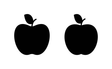 Web ve mobil uygulama için Apple simgesi vektörü. Web tasarımı için elma işareti ve semboller.