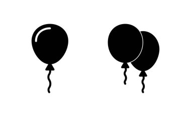Web ve mobil uygulama için balon simgesi vektörü. Parti balonu işareti ve sembolü